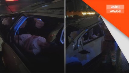 Kereta terbabas, 3 parah, seorang cedera ringan