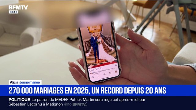 270.000 mariages en 2025, un record depuis 20 ans