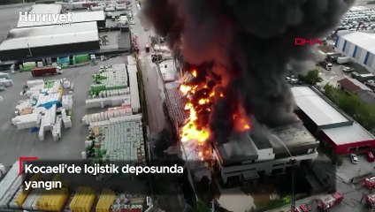 Kocaeli'de lojistik deposunda yangın