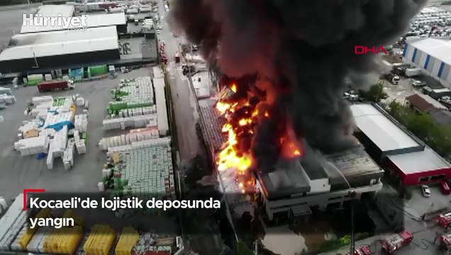 Kocaeli'de lojistik deposunda yangın