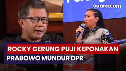 Rocky Gerung Apresiasi Keponakan Prabowo yang Mundur dari DPR