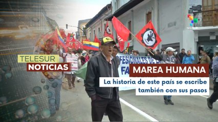 En Ecuador, organizaciones sociales, se movilizaron en contra del gobierno de Daniel Naboa