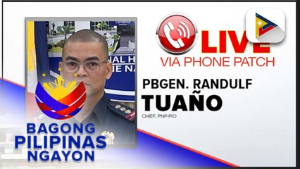 Panayam kay PNP-PIO Chief, PBrig. Gen. Randulf Tuano ukol sa initial assessment sa Friday protest at ang mga paghahanda ng Philippine National Police sa mga kilos protesta
