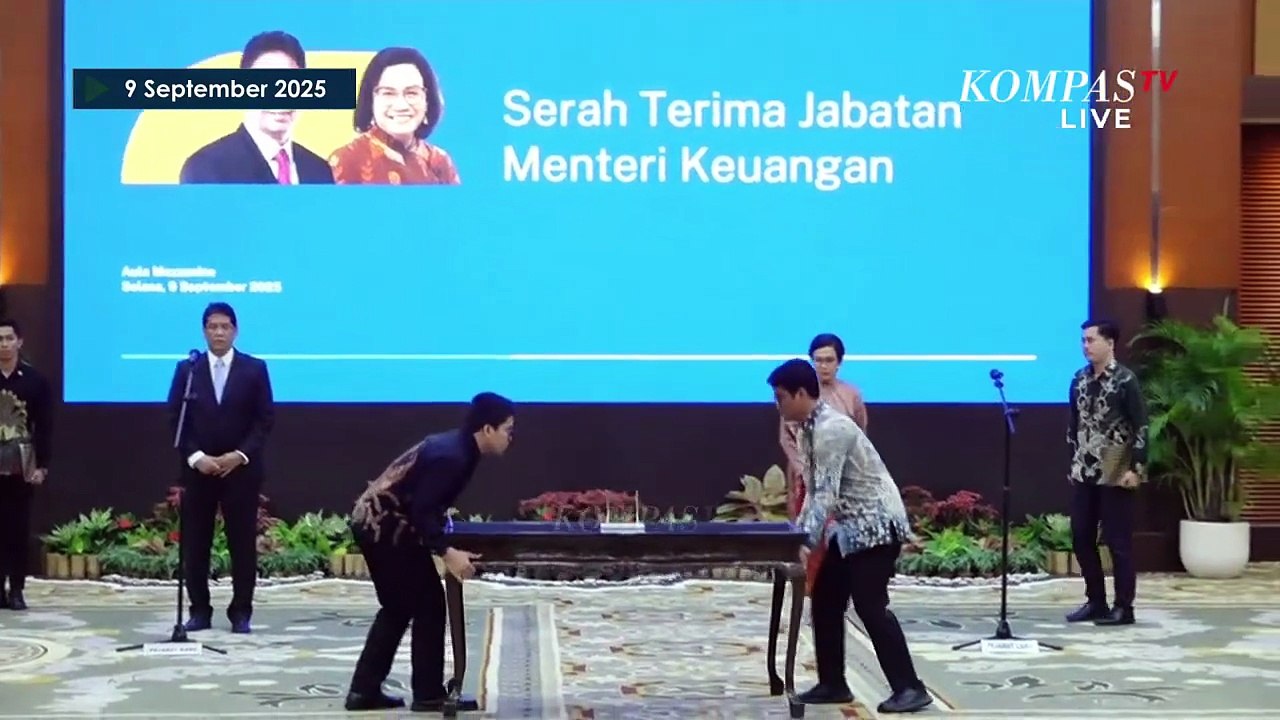 [FULL] Kata Terakhir Sri Mulyani saat Sertijab dengan Menkeu Purbaya Yudhi Sadewa