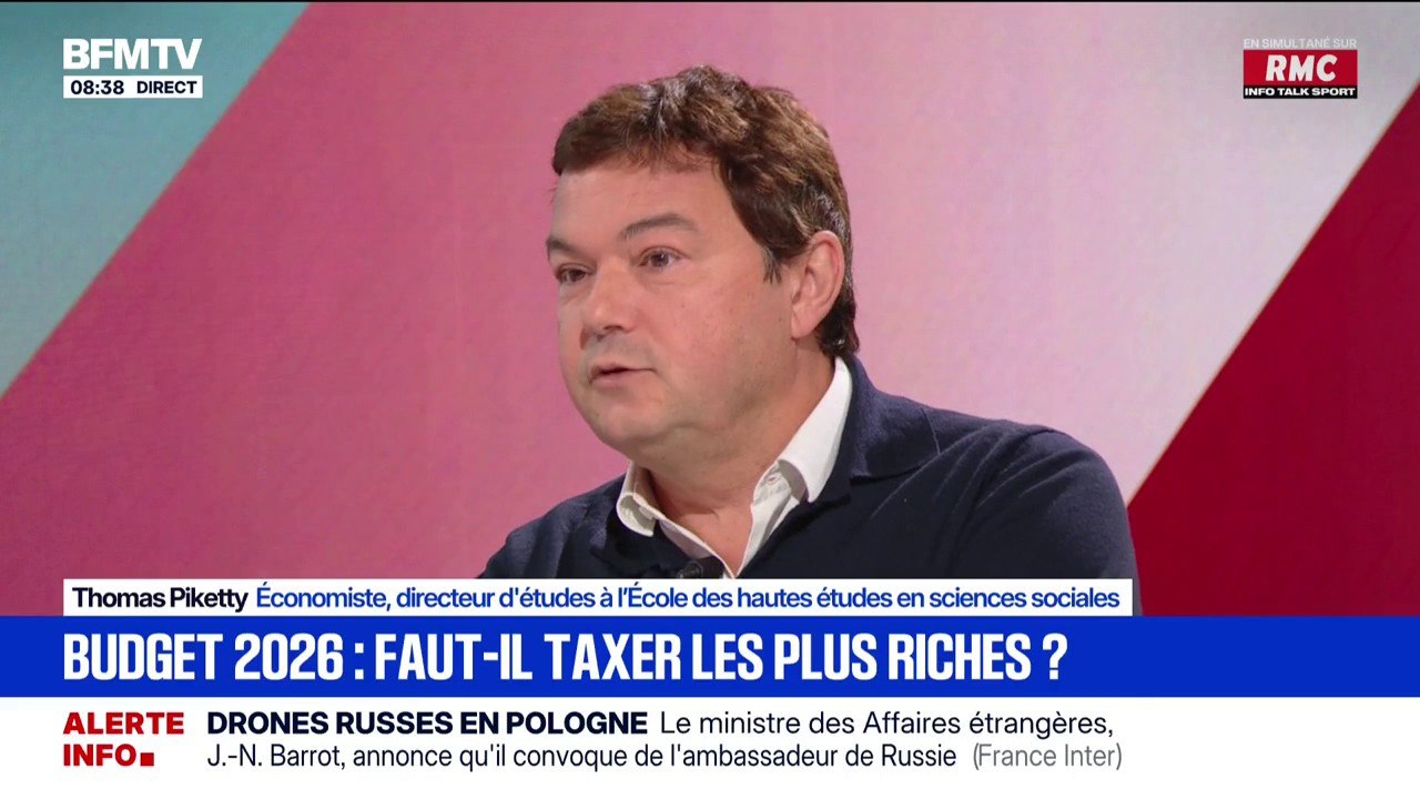"Un pays qui refuse de faire payer aux plus riches le même impôt que les classes moyennes et populaires (…) est un pays qui va dans le mur", déclare Thomas Piketty