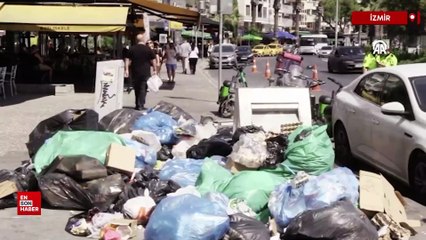 İzmir’de çöpler birikti, mahalle sakinleri tepkili