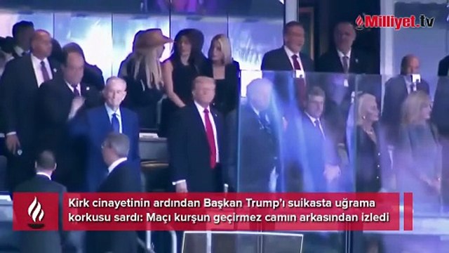Trump'ı suikast korkusu sardı: Maçı kurşun geçirmez camın ardından izledi!