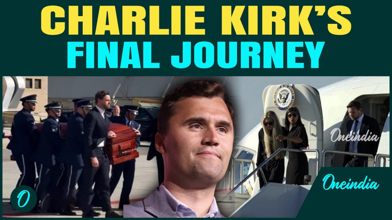 Charlie Kirk's Last Journey | JD Vance carries the coffin| Lady Vance seen holding Erika Kirk’s hand