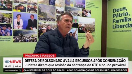 Defesa de Bolsonaro adianta que vai recorrer após condenação