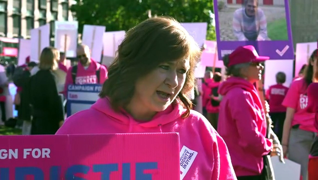 Assisted Dying protest takes place as Lords debate begins