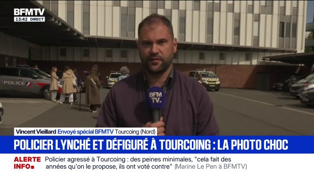 Agression d'un policier: Gérald Darmanin, ministre de la Justice est arrivé au commissariat de Tourcoing