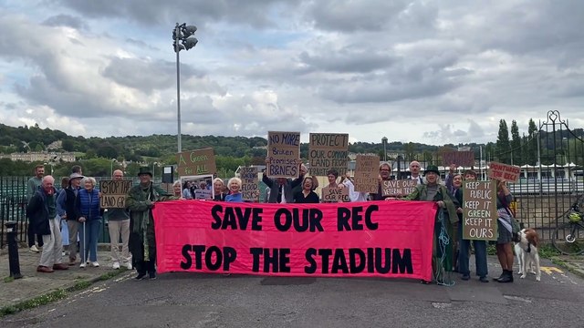 Protestors chant 'Save our Rec' at the protest at Johnston Street on September 5