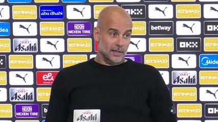 FOOTBALL: Premier League: Manchester City news conference (Guardiola)