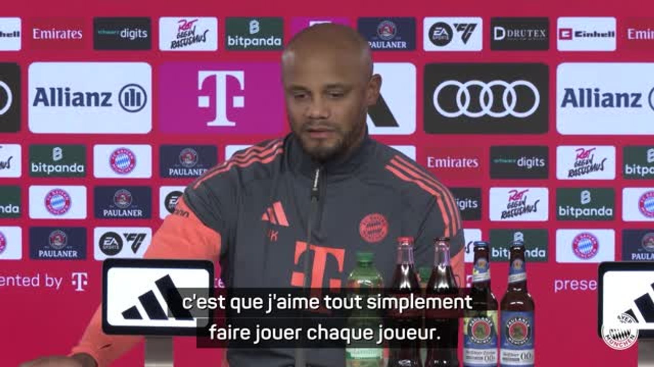 Bayern - Kompany : "J'aime tout simplement faire jouer chaque joueur"