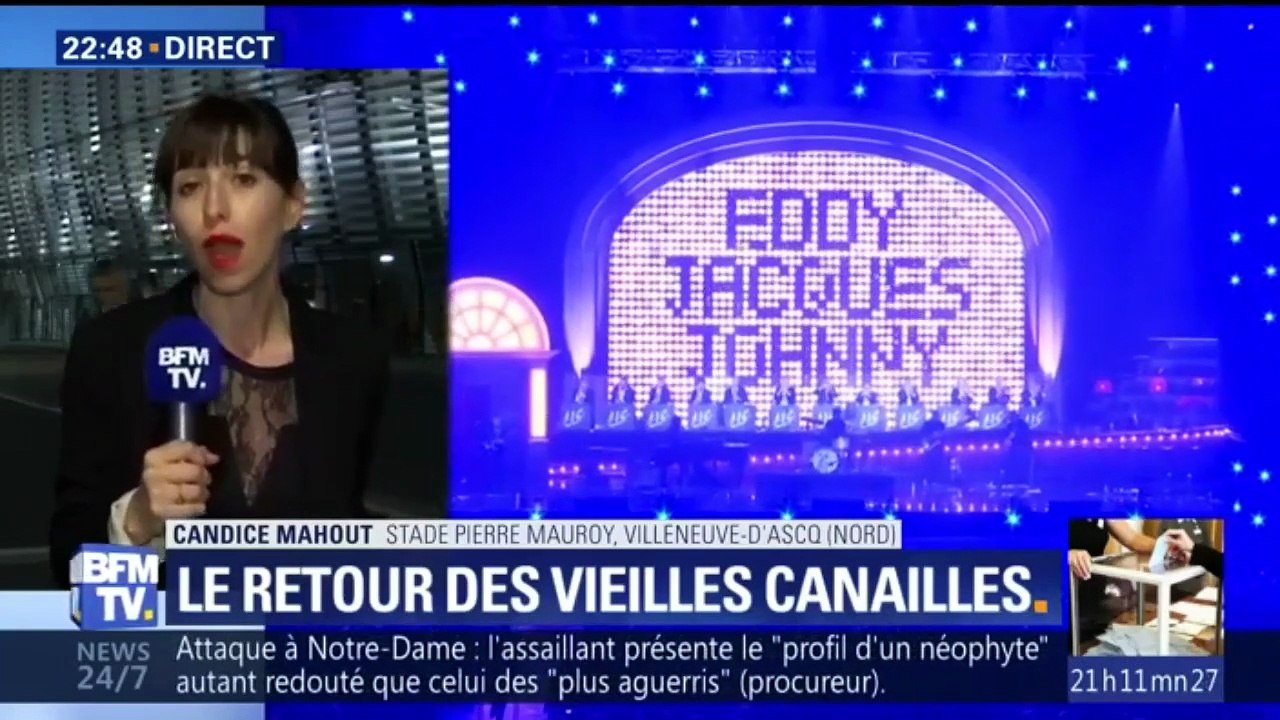 Johnny Hallyday – 10 juin 2017 – BFMTV Week-End Direct – Concert des Vieilles Canailles à Lille