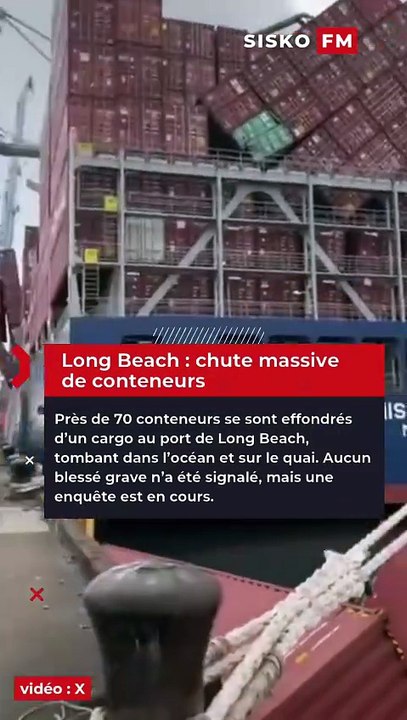 Long Beach : chute massive de conteneurs
