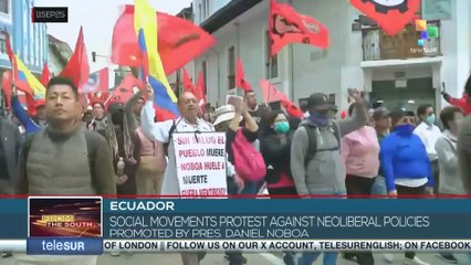 Ecuador, social movements protest neoliberal policies