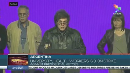 Argentina, university and health workers strike over presidential vetoes