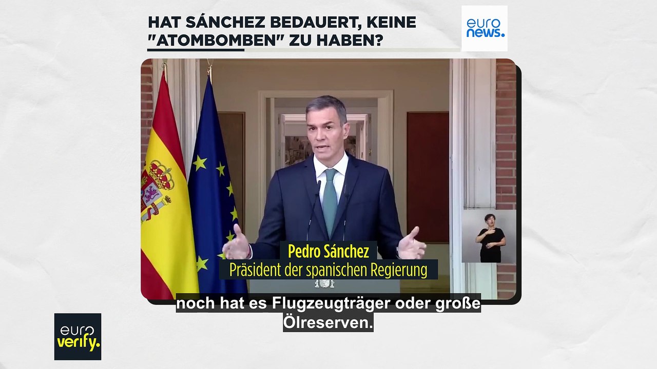Krieg in Gaza: Hat Sánchez bedauert, keine 'Atombomben' zu haben?