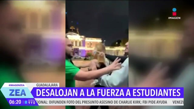 Con empujones y golpes desaloja a estudiantes de la Universidad de Guadalajara