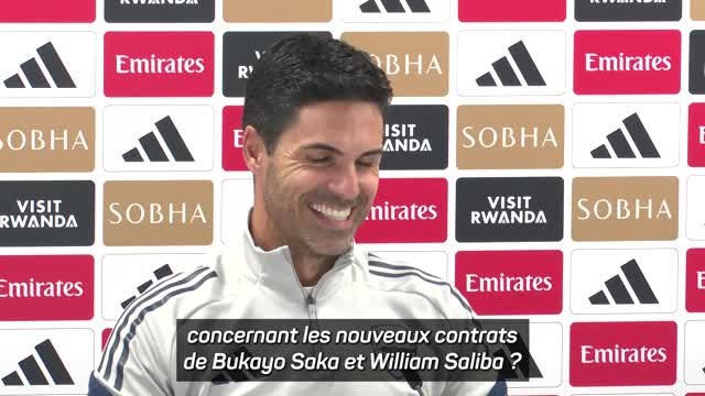 Arsenal - Arteta convaincu que Saka et Saliba signeront bientôt leur nouveau contrat