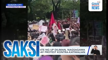 Mga estudyante ng UP Diliman, nagsagawa ng Black Friday Protest kontra-katiwalian | Saksi