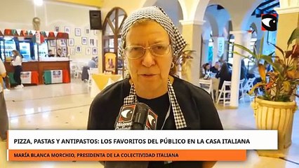 Pizza, pastas y antipastos, los favoritos del público en la Casa Italiana
