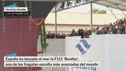 España lanza a la mar una de las fragatas de combate más avanzadas del mundo, la F111 ‘Bonifaz’ de Navantia