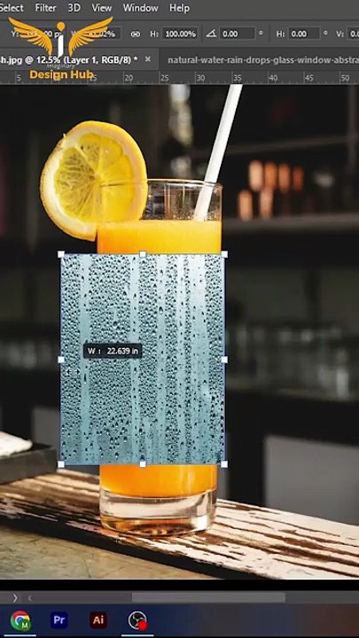 Add Realistic Condensation Effect on Juice Glass in Photoshop | Easy Trick #Shorts #shorts #photoshop #dailymotionshorts #gfx #trending #reels #daily #reels