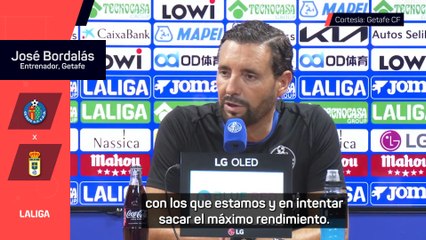 Bordalás: "Somos el único equipo que tiene seis fichas libres"