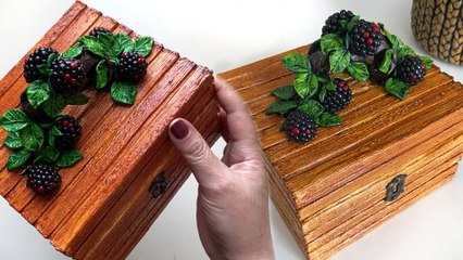 😻 Amazing DIY Cardboard Box with Handmade Clay Berry Handle