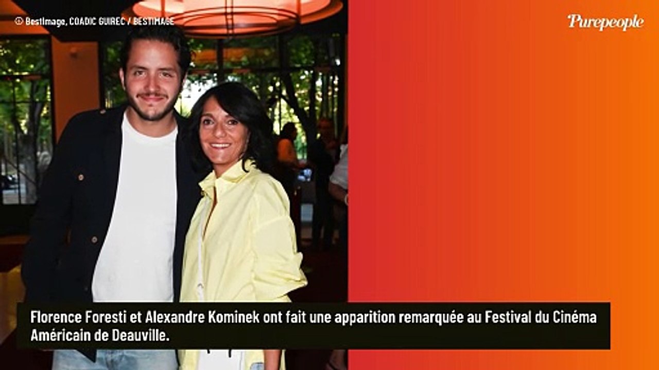 Premier tapis rouge à Deauville pour Florence Foresti et son compagnon Alexandre Kominek, main dans la main