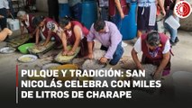 Pulque y tradición: San Nicolás celebra con miles de litros de charape