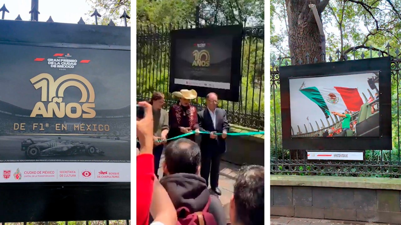 F1 cumple 10 años en México; Checo Pérez, Max Verstappen y más luce en galería fotográfica en el Bosque de Chapultepec