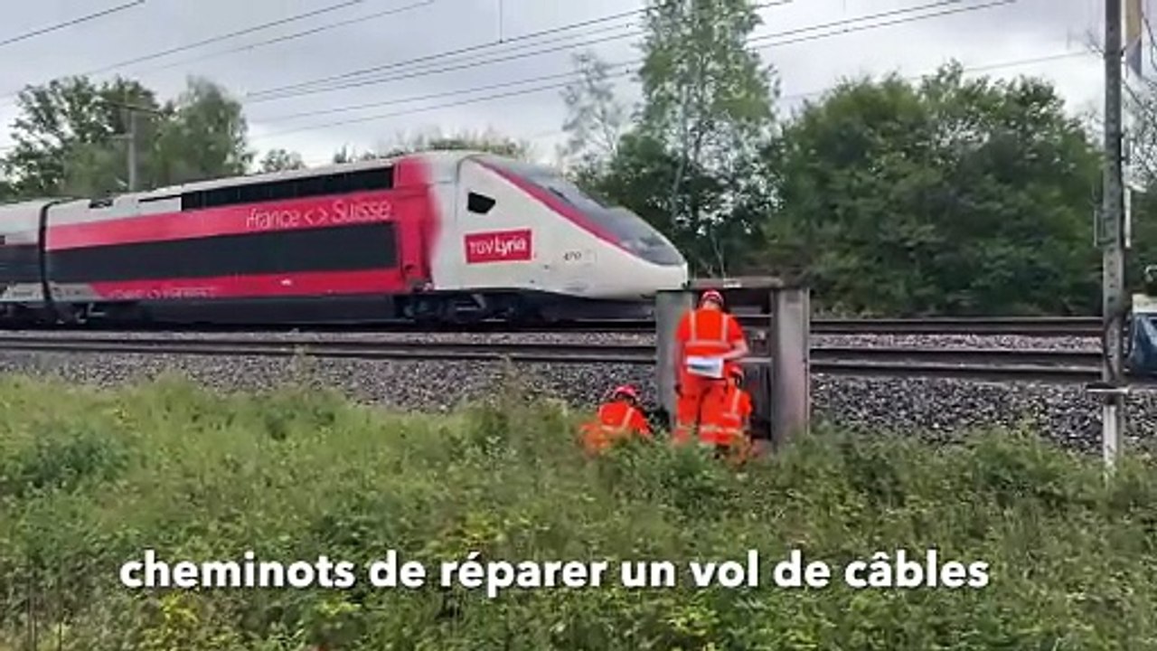 Des vols de câbles ralentissent les TGV sur la ligne Paris - Sud-Est