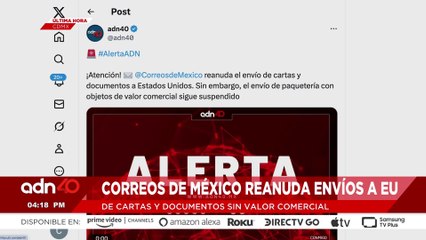 🚨¡Última Hora! Correos de México reanuda el envío de cartas y documentos hacia Estados Unidos