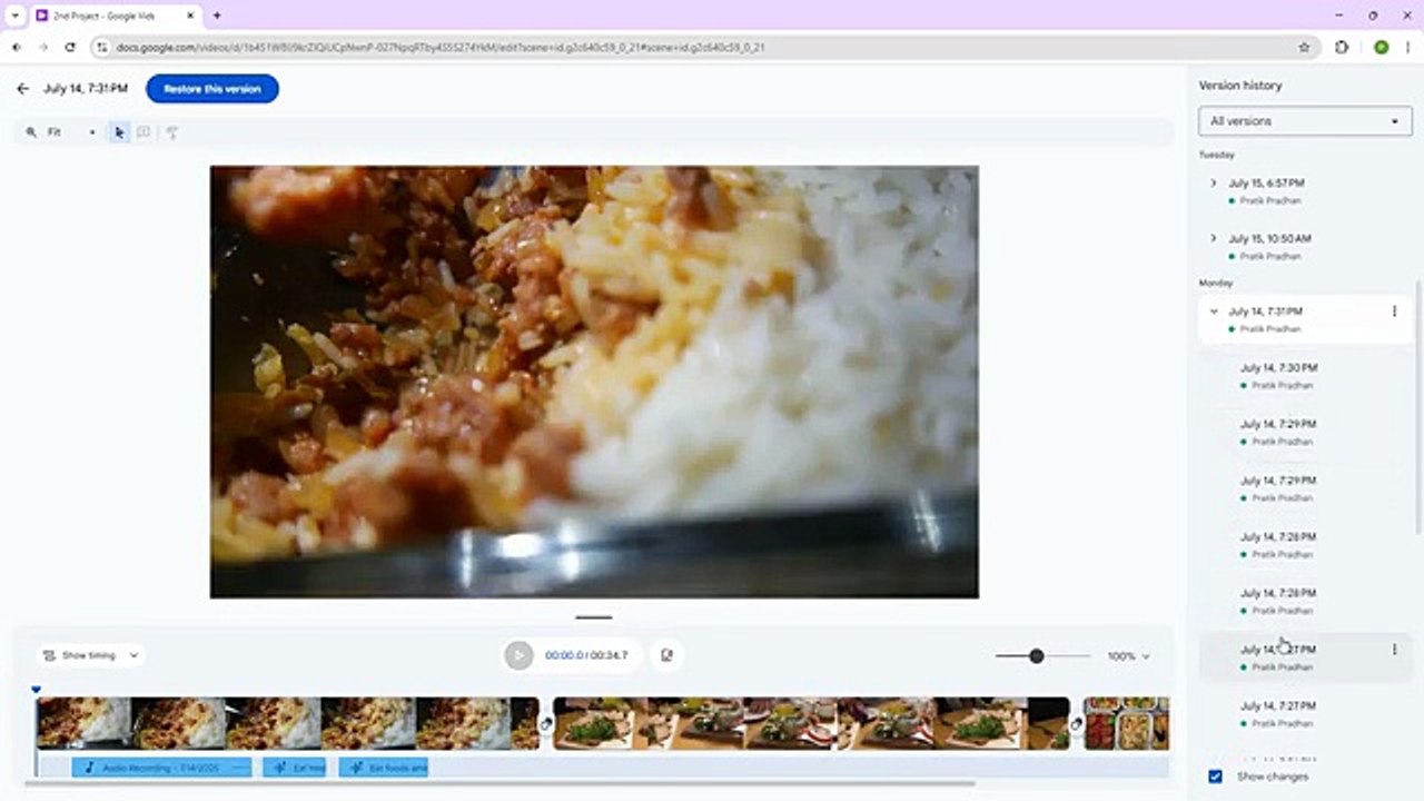 Google Vids - Lesson 49 - Using Version History and Undo Options