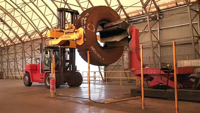 WA facility reduces waste in the iron ore industry by recycling old mining tyres