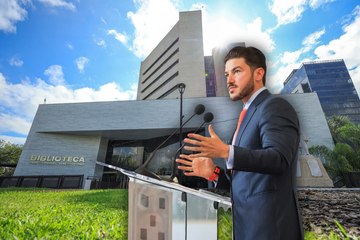 Samuel García entrega trabajos de remodelación de la biblioteca central de Nuevo León