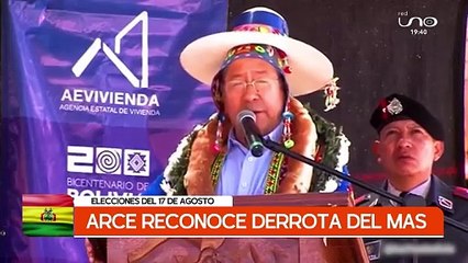ARCE RECONOCE DERROTA