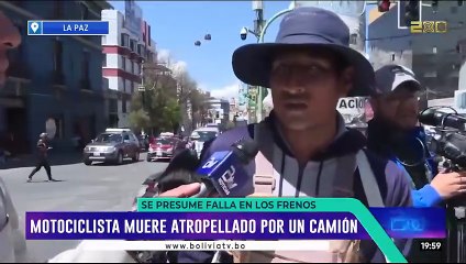 Fatal accidente: Motociclista muere arrollado por un camión en la Av. Montes, La Paz