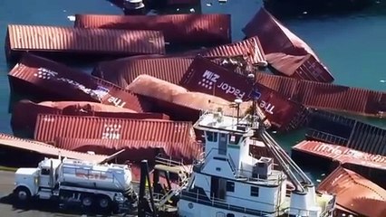 LIVE SKYFOX: Dozens of containers overboard in Long Beach harbor, The Trending News 10