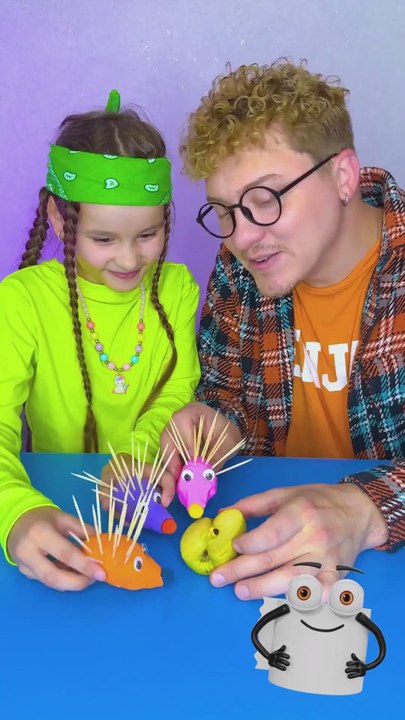 Unmaking a cute porcupine 🦔🔄🎨#familycraft #reverseprocess
