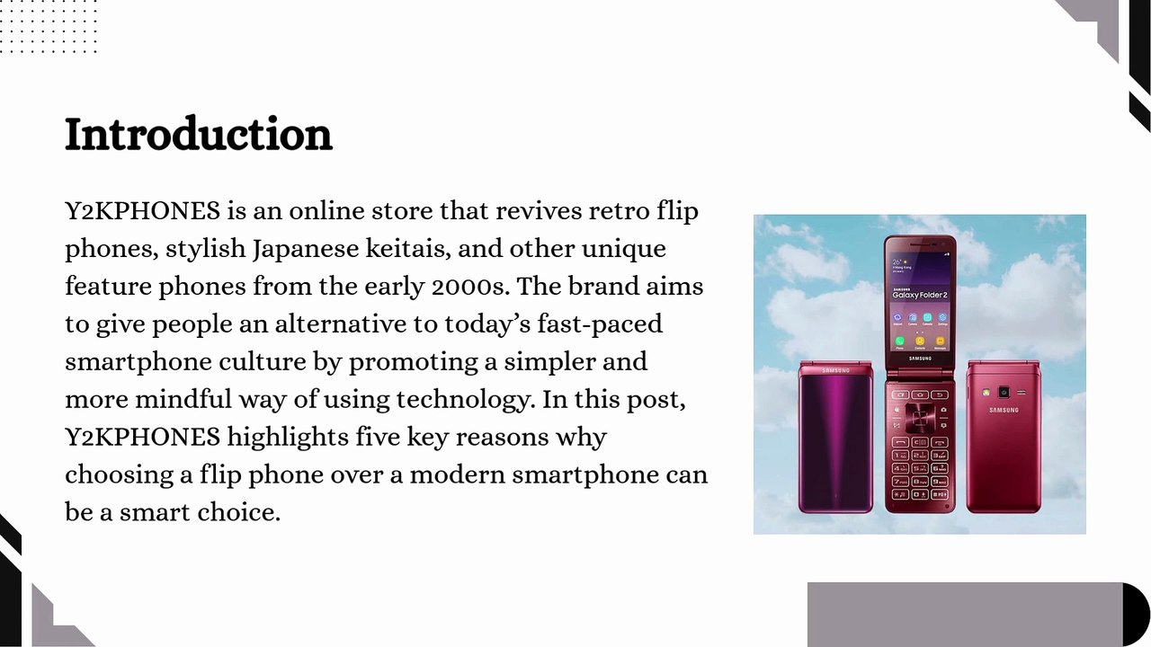 Y2KPHONES Lists 5 Key Reasons to Pick a Flip Phone Over a Smartphone