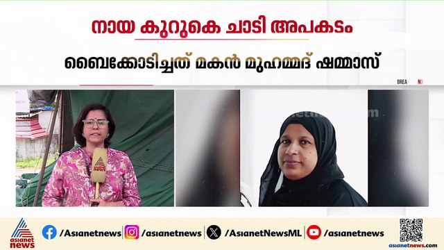 അലനല്ലൂരിൽ നായ ബൈക്കിന് കുറുകെ ചാടി അപകടം; വീട്ടമ്മയ്ക്ക് ദാരുണാന്ത്യം