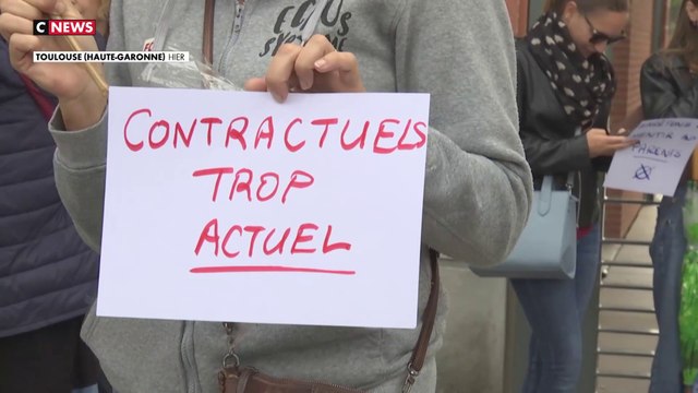 Toulouse : des contractuels de l'Education nationale manifestent et dénoncent le non-renouvellement de 300 enseignants