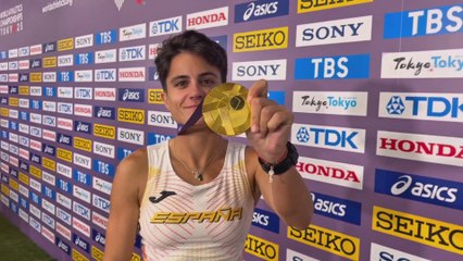 La celebración de María Pérez como campeona del mundo