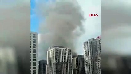 İstanbul'da 20 katlı inşaatta büyük yangın