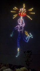 Espectáculo de drones en las fiestas de Valladolid