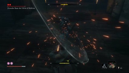 Sekiro shadows die twice  mini boss fight Jinsuke saze de l'elite d'ashina